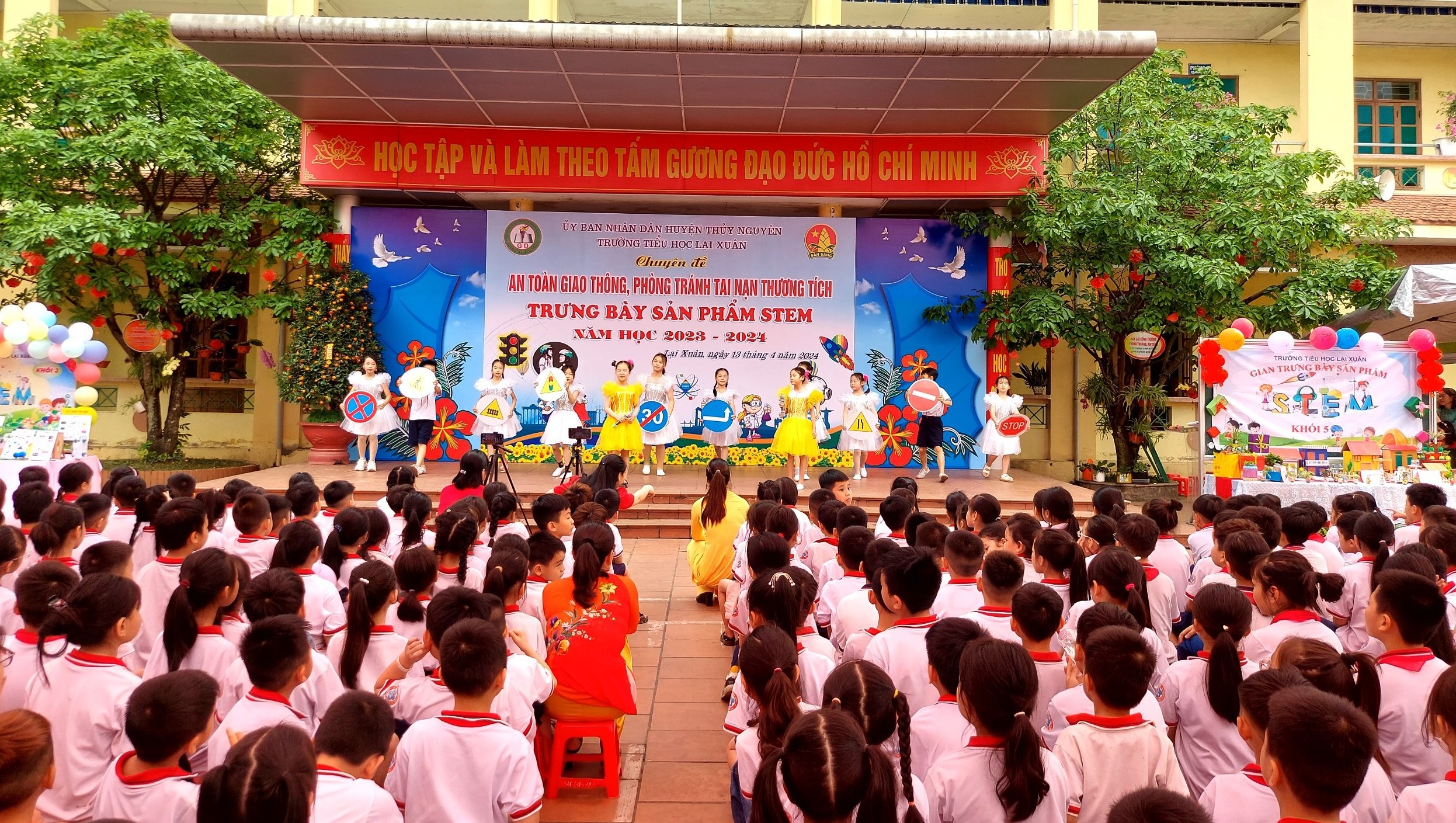 Công an huyện Thủy Nguyên: Phối hợp tổ chức Chuyên đề Chúng em với An toàn giao thông, phòng tránh tai nạn tại Trường Tiểu học Lại Xuân